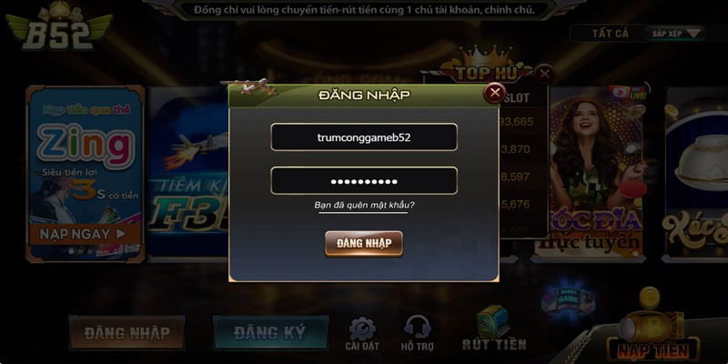 Hướng dẫn Đăng Nhập Game Bài Đổi Thưởng