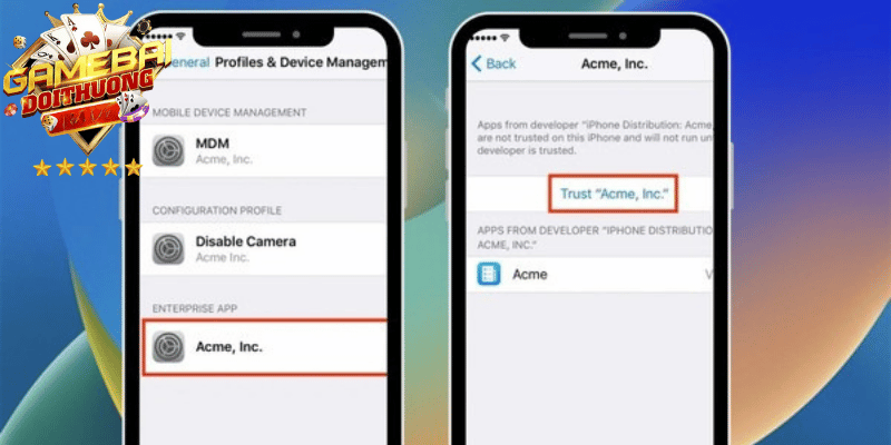 Hướng dẫn các bước xác minh tin cậy nhà phát triển trên hệ điều hành iOS.