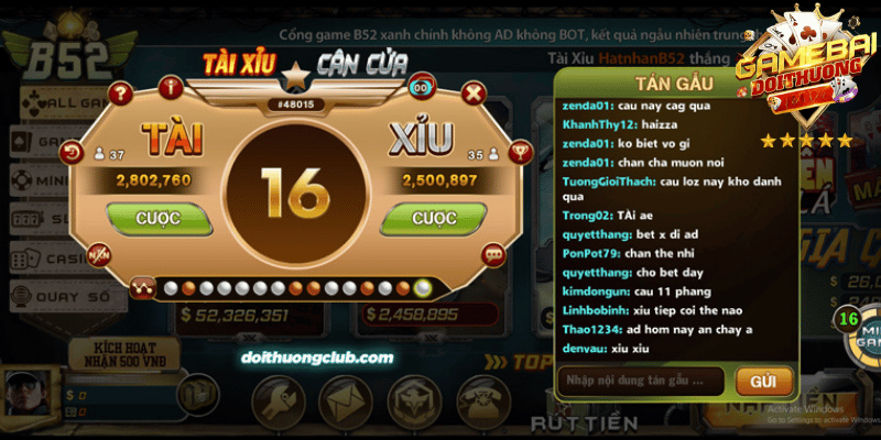 Giới thiệu tổng quan siêu phẩm Game Bài Đổi Thưởng Tài Xỉu B52