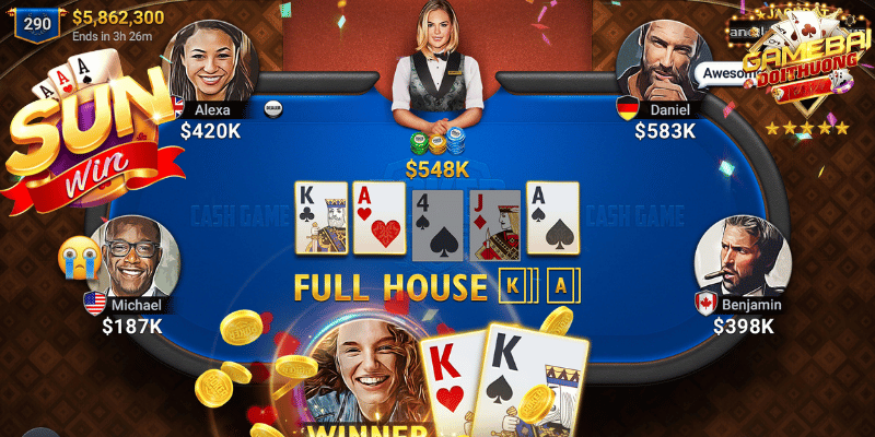 Hướng dẫn đăng nhập và nhận thưởng khi chơi Poker Sunwin